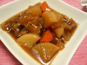 レンジで時間短縮・とろとろアキレス大根☆