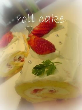 クリスマスにロールケーキ♪