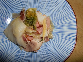 白菜とベーコンのうま煮