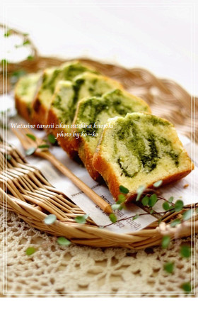♡抹茶マーブルパウンドケーキ♡