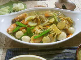 炒めさっぱり煮生姜味野菜チャンプルー