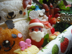 キャラ弁 ウインナーサンタ クリスマス