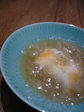 焼きもちのみぞれだしがけ