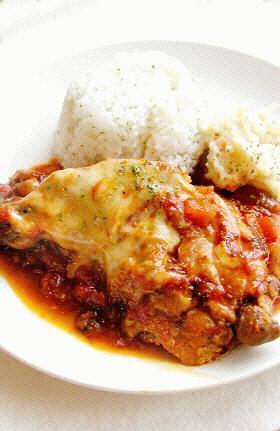 すごく柔らか★チキンのチーズ入りトマト煮込み
