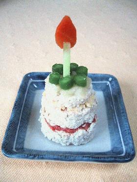 離乳食でケーキ風。