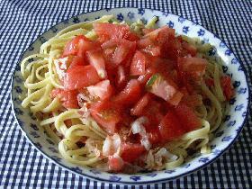 熟!トマトとツナのらくらくパスタ