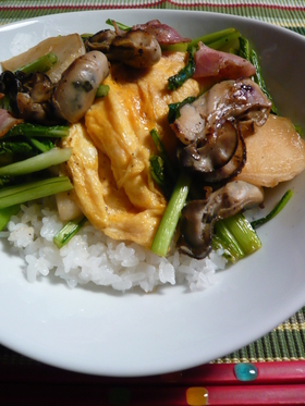 カフェ飯風＊牡蠣かぶ丼