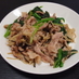 簡単おつまみ　えのきと豚肉の塩昆布炒め
