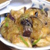 茄子と鶏肉のみぞれまみれ〜☆（南蛮風）
