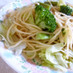 キャベツのアンチョビ入りパスタ