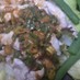 豚バラに、甘酢ネギ胡麻だれ。