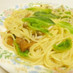キャベツとしめじの梅肉パスタ