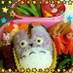 中トトロ小トトロまっくろくろすけキャラ弁