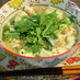 くずし豆腐と水菜のとろみ塩チャルメラ