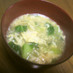 チンゲン菜と卵で中華風卵スープ