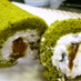 抹茶とあずきのロールケーキ