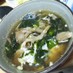 わかめと舞茸の中華スープ。