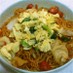 パリッとウインナーふわとろ卵の朝焼きそば