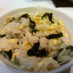 まかないご飯☆わかめと卵の雑炊