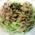 ニラ入り塩だれの豚こま炒めと春キャベツ☆