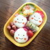 手作りピックでプチトマトのりんご