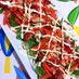 水菜のお好み焼き風サラダ