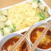 春キャベツと新じゃがミートつけスパゲティ