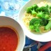 ブロッコリーとアスパラのつけスパゲティ