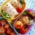 手作りピックでプチトマトのりんご