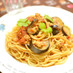 茄子のボロネーゼ風トマトパスタ