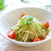 もやしとキュウリのオレンジ麺つゆ浸し