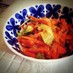 生姜風味☆人参とセロリの胡麻味噌炒め